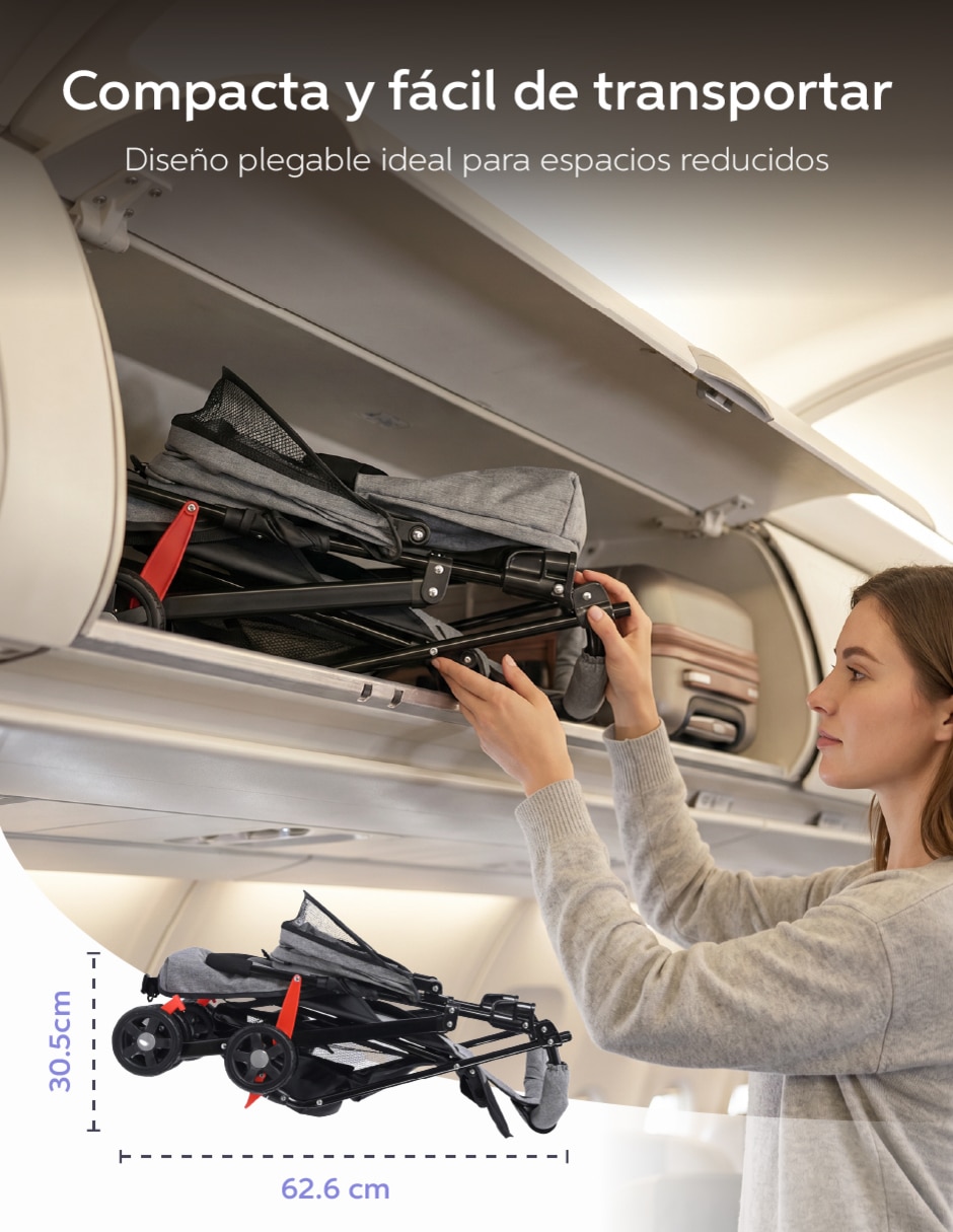 Carriola travel system baby plegable 9