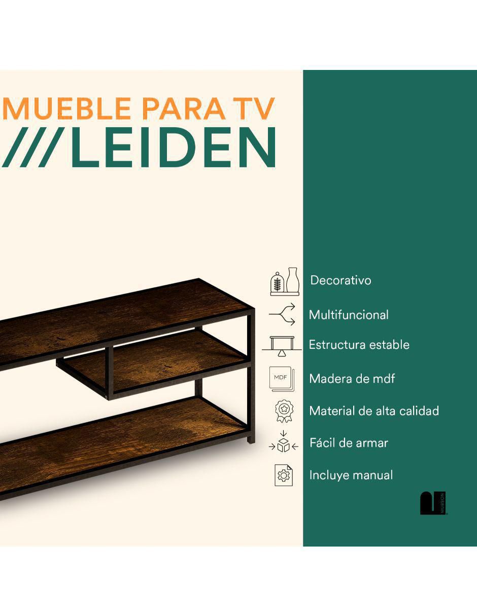 Mueble de TV armable Triple Repisa de MDF 2