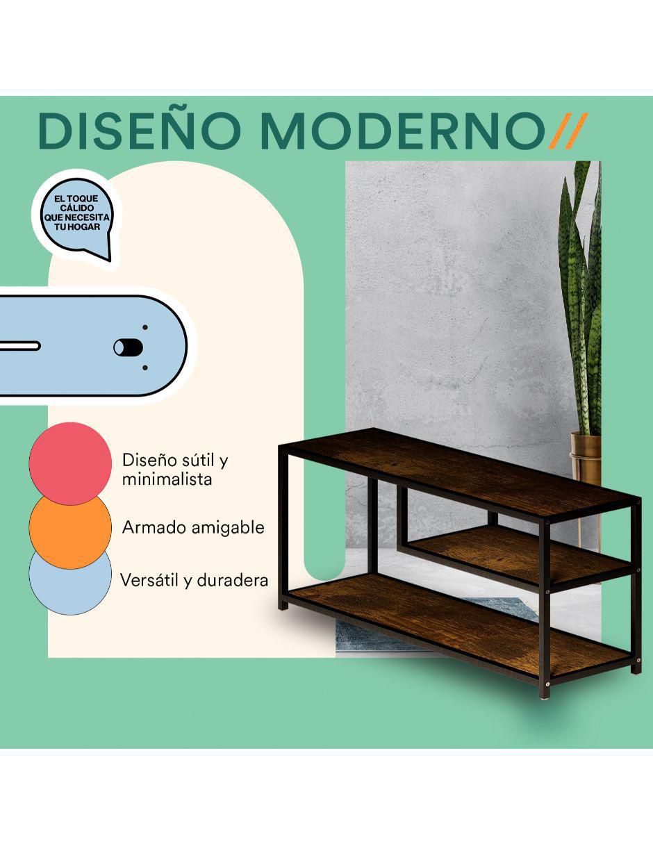 Mueble de TV armable Triple Repisa de MDF 5