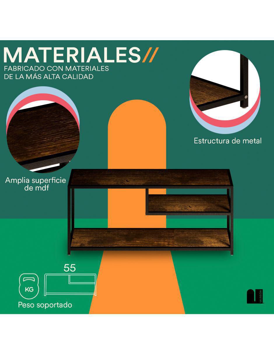 Mueble de TV armable Triple Repisa de MDF 6