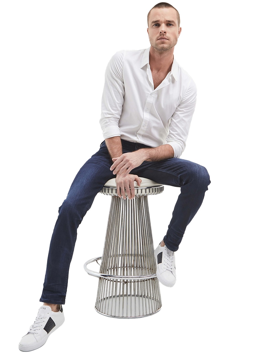 Jeans slim GUESS deslavado para hombre