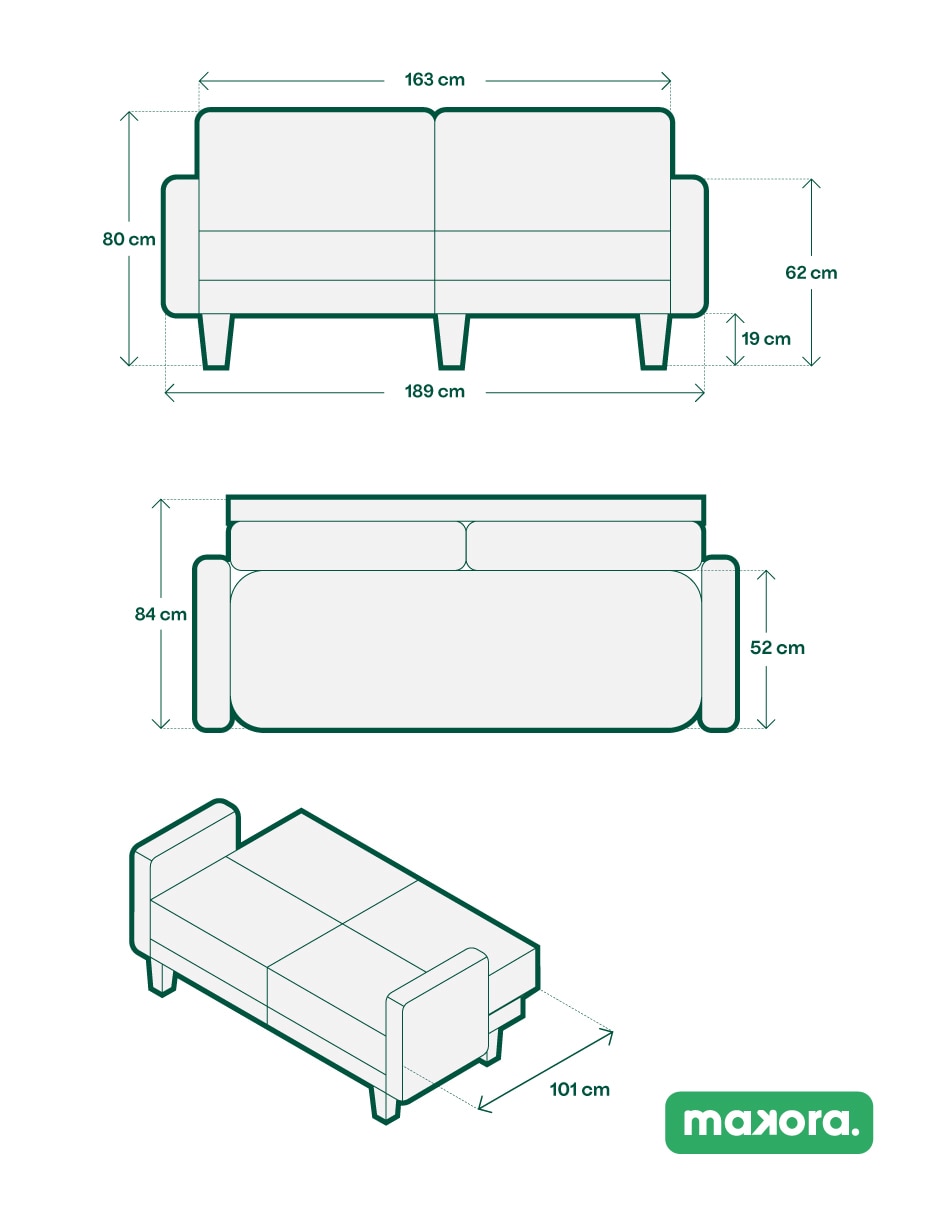 Sofá cama armable Hendrix Memory Foam de lino 11