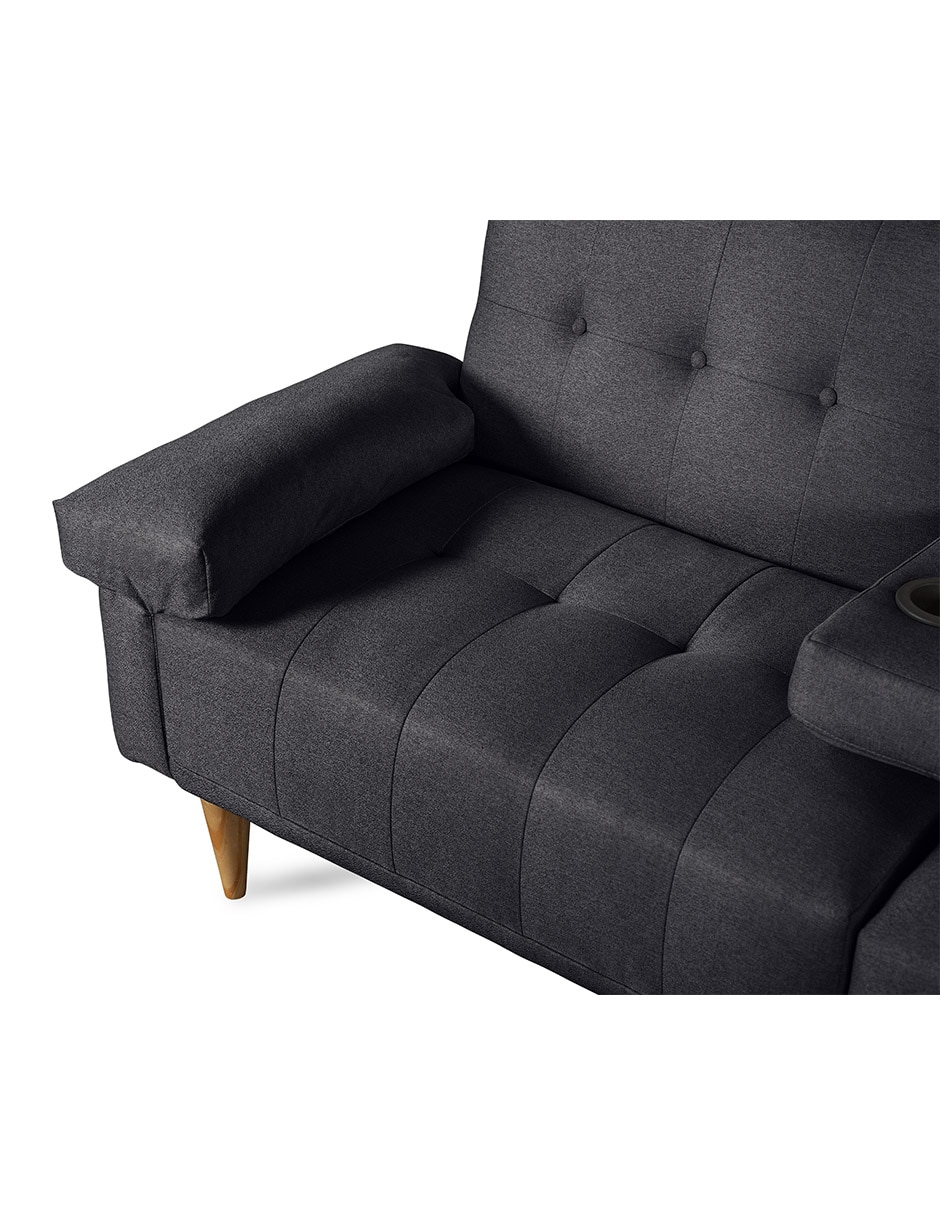 Sofá cama armable Hendrix Memory Foam de lino 7