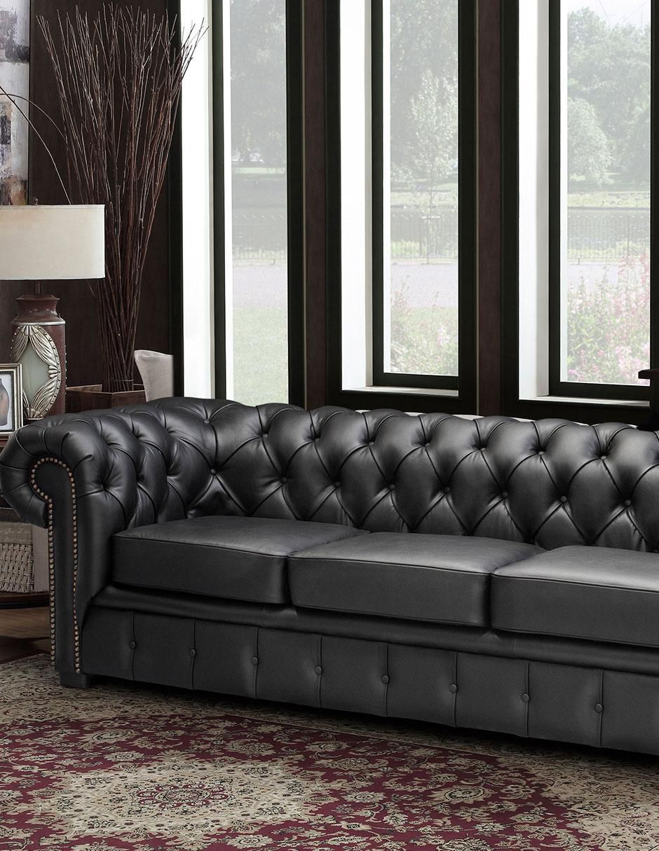Sofá Chesterfield de piel