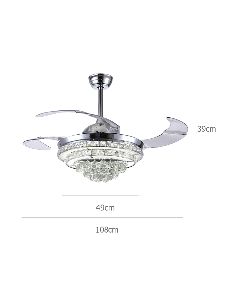 VENTILADOR DE TECHO F8597A-5, PLATEADO 4