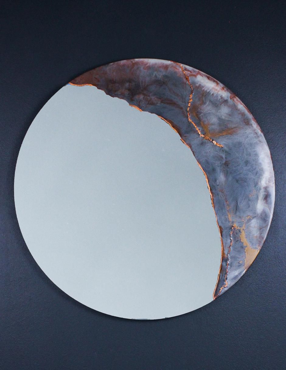 Espejo circular estilo contempo minimalista 2
