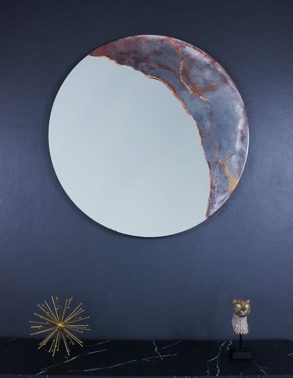 Espejo circular estilo contempo minimalista 6