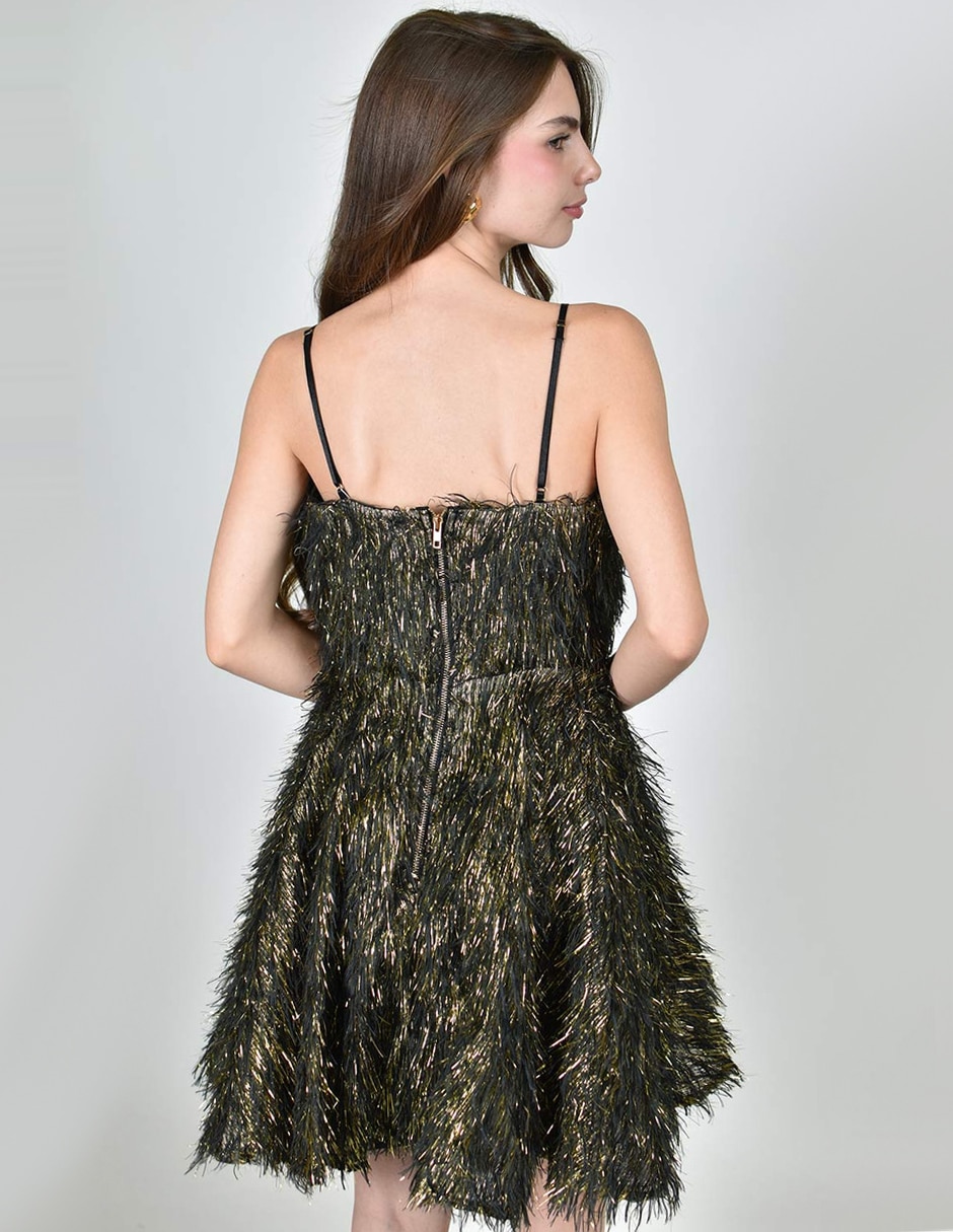 Vestido corto de fiesta roman fashion escote cuadrado