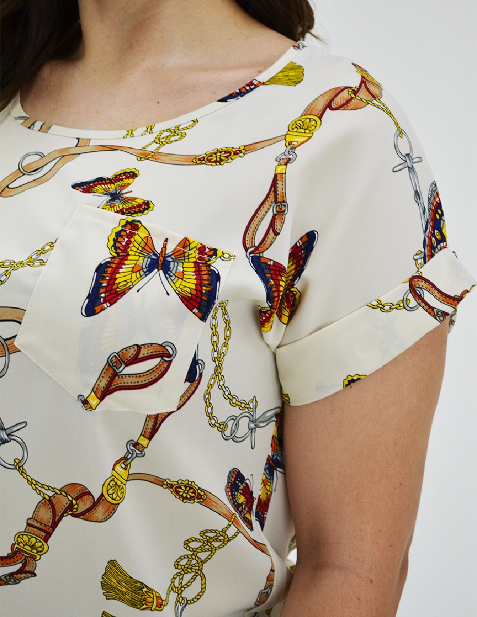 Blusa manga corta para mujer 10