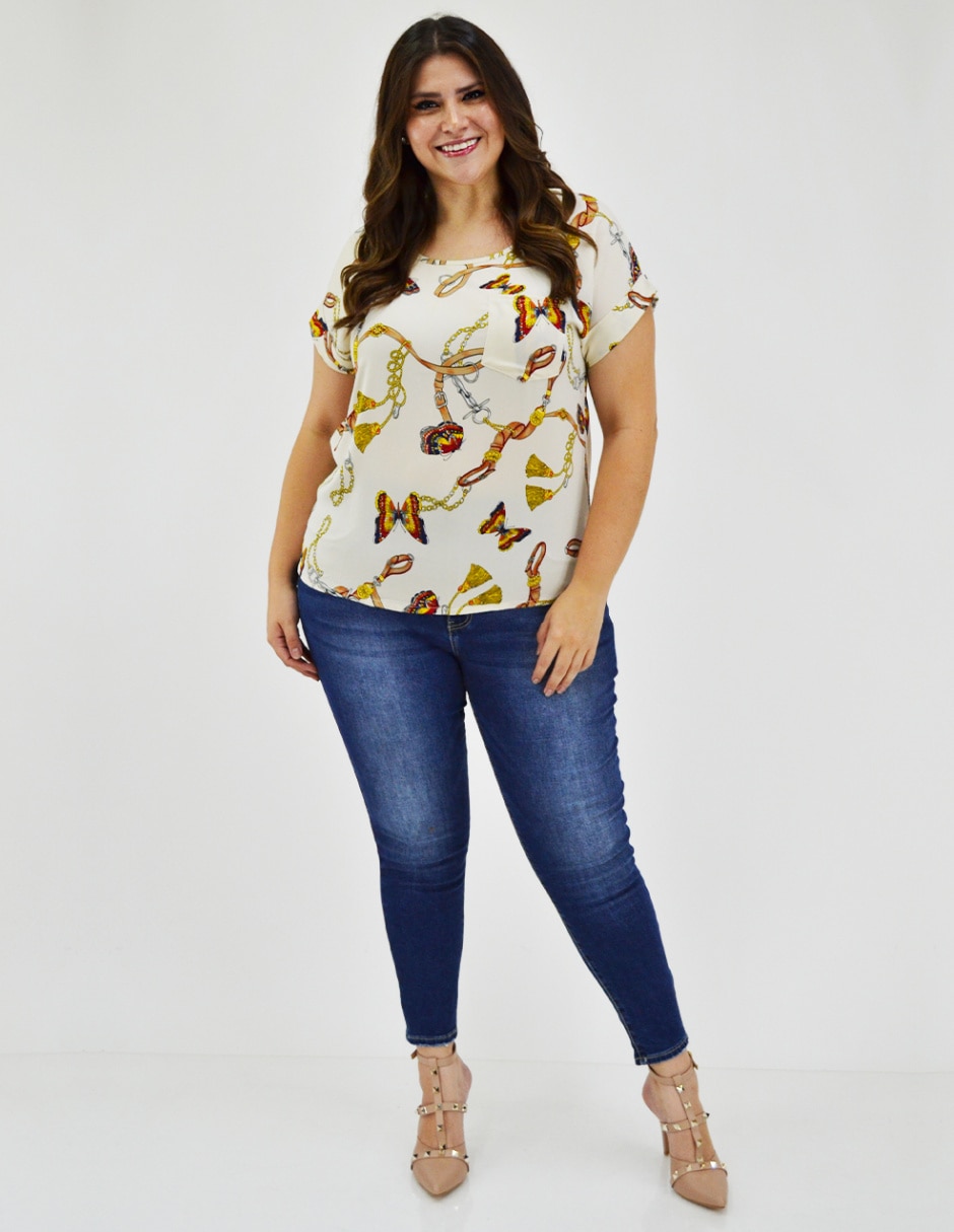 Blusa manga corta para mujer 12