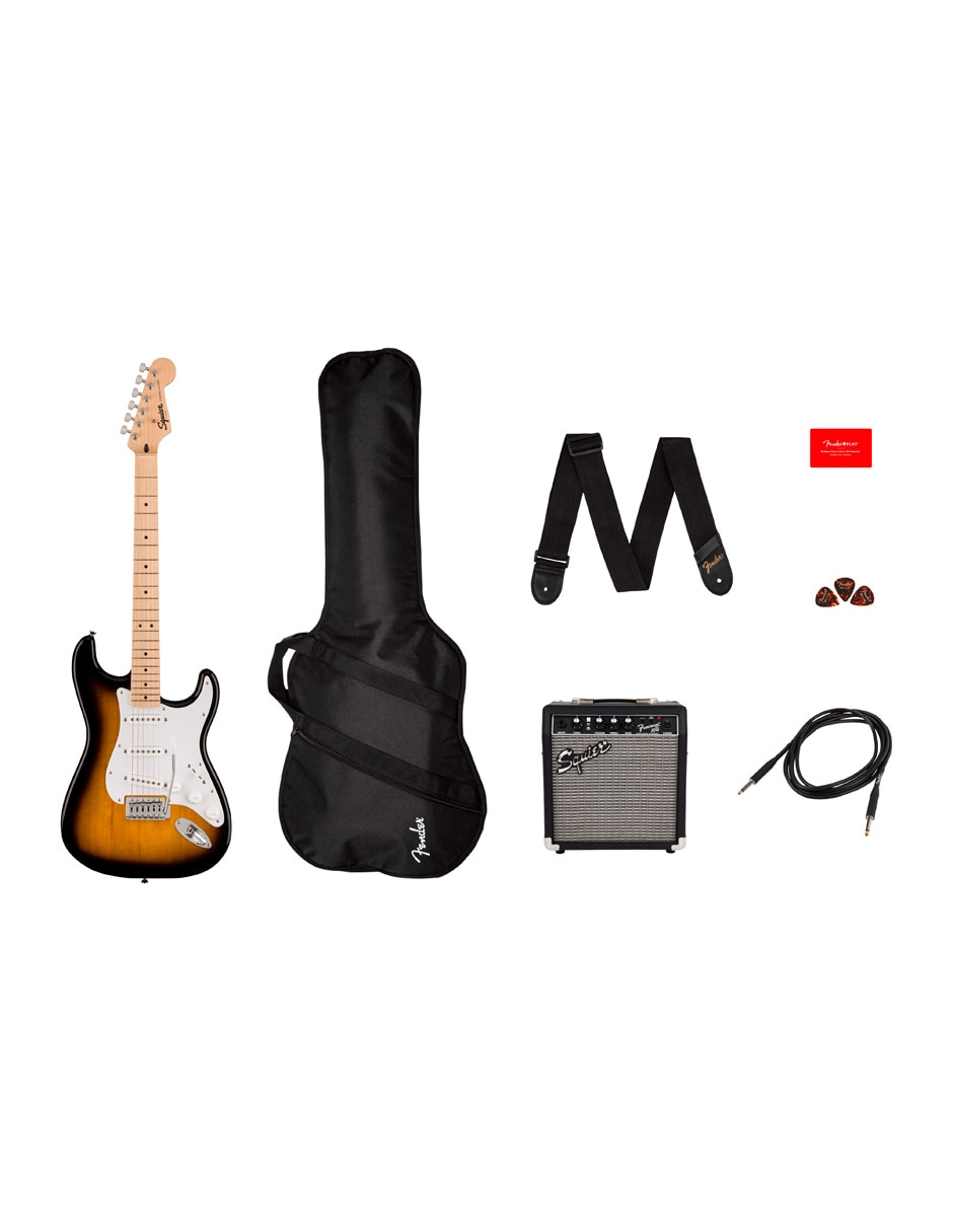 Guitarra eléctrica Squier Sonic Stratocaster Pack Sunburst