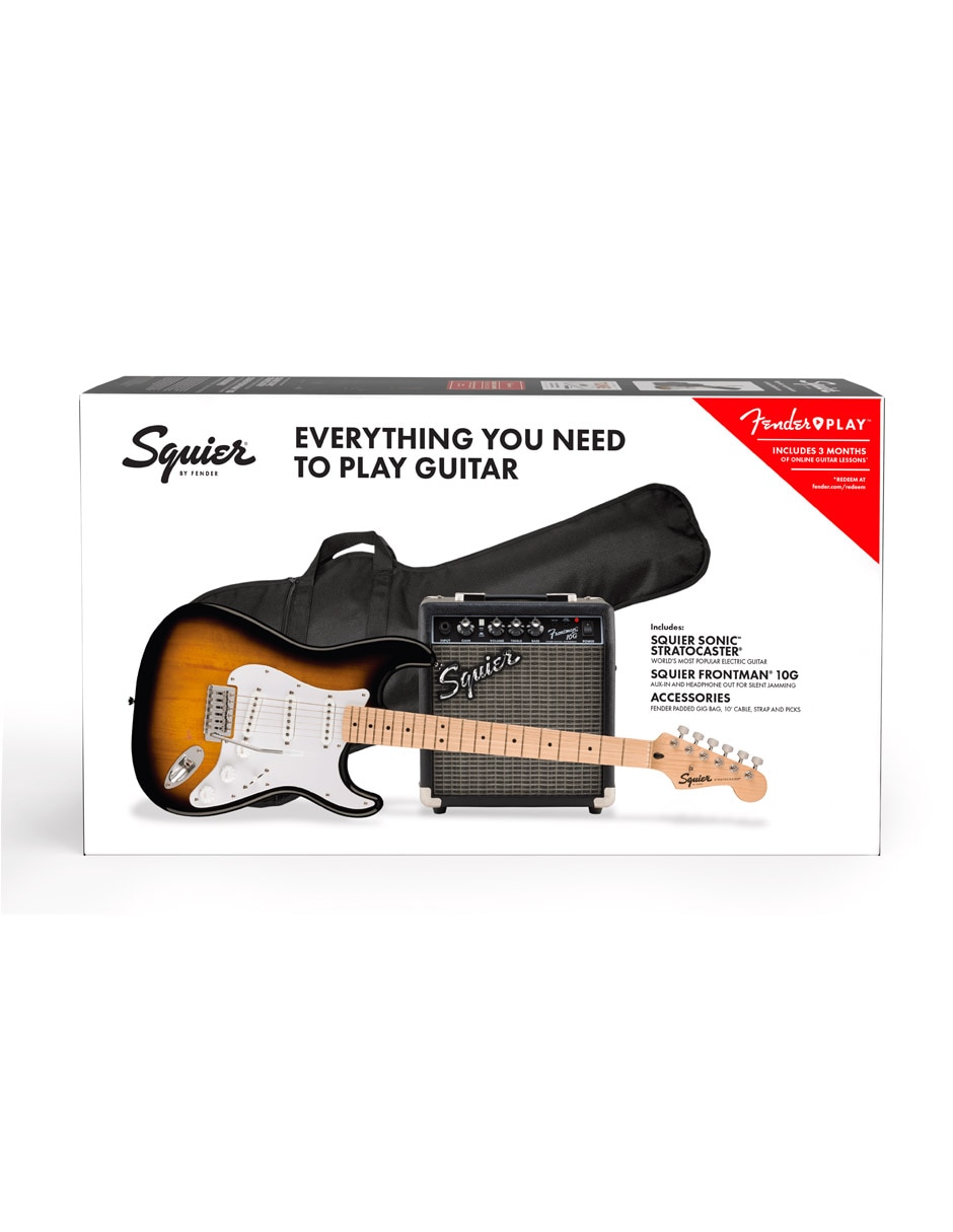 Guitarra eléctrica Squier Sonic Stratocaster Pack Sunburst 2