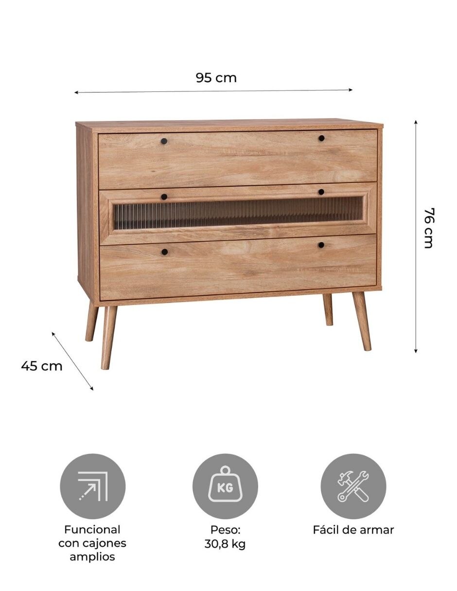 Cómoda glass de mdf 10