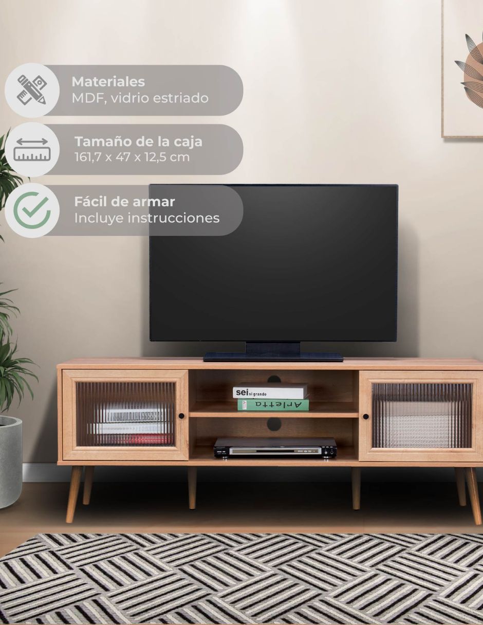 Mueble de TV armable Glass de MDF 9