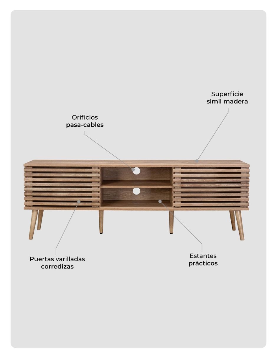 Mueble de tv armable de MDF 9