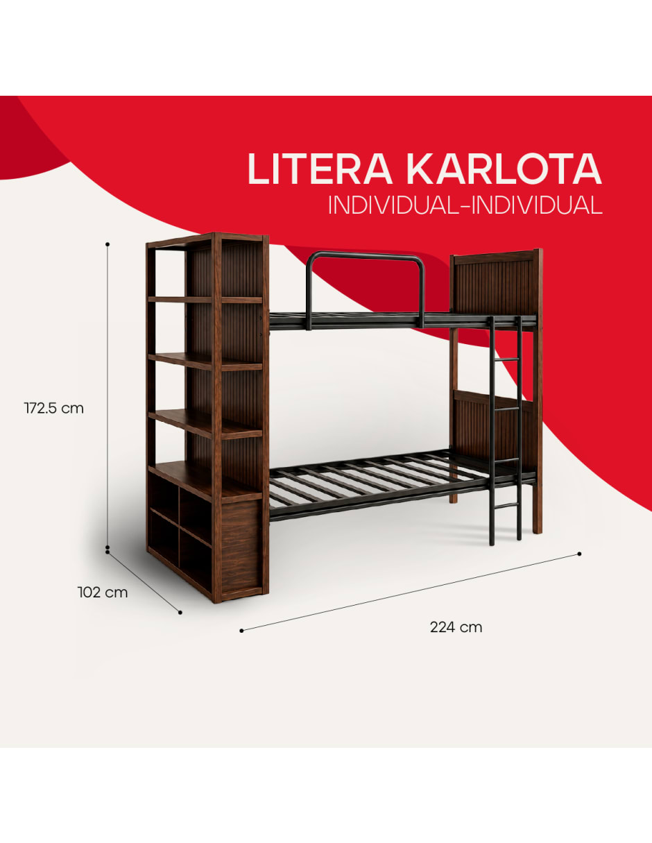 Litera karlota de madera pino 6