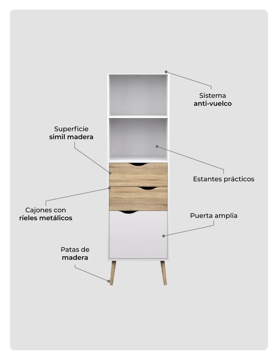 Librero armable Nórdico 6
