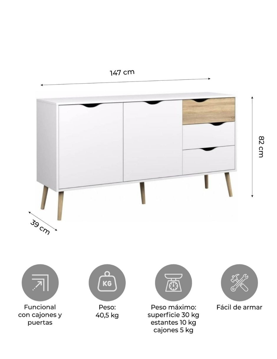 Credenza nórdica de aglomerado 9