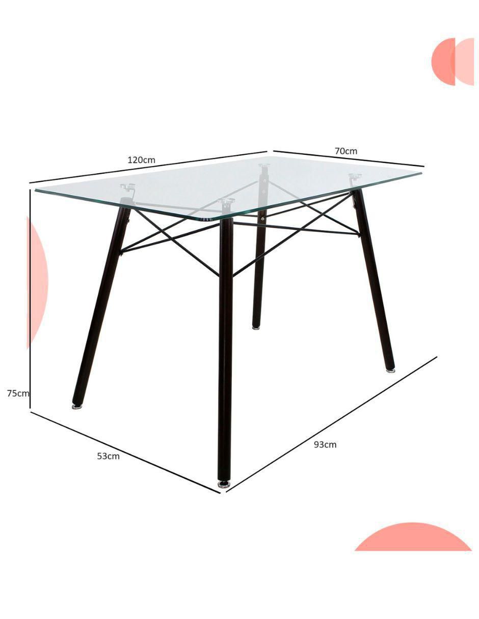 Comedor Oslo para 4 personas de cristal 6