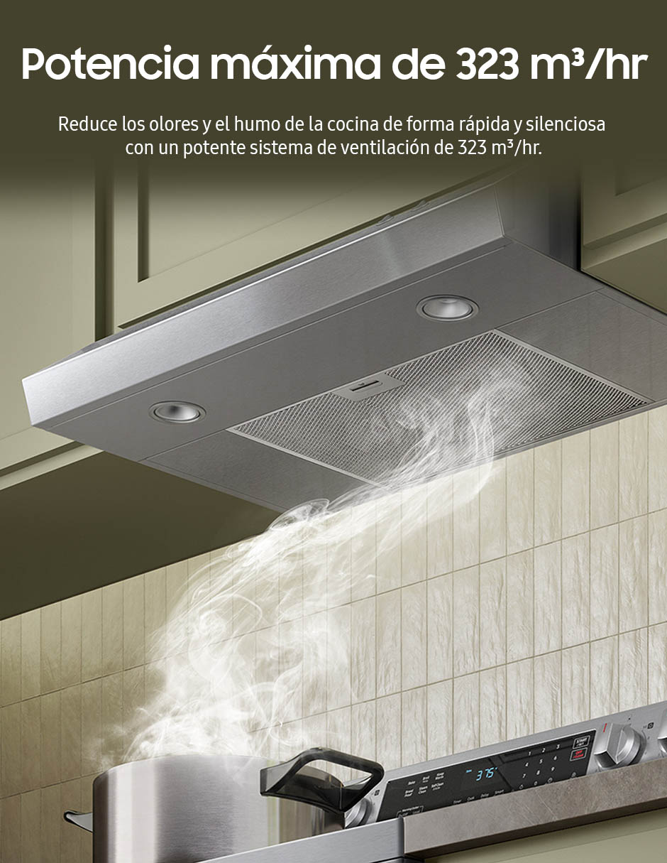 Campana de pared Samsung NK30B3000US/AX de acero inoxidable