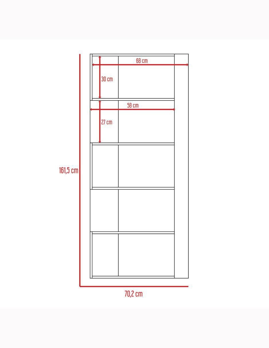 Librero armable Beijing de melamina 9