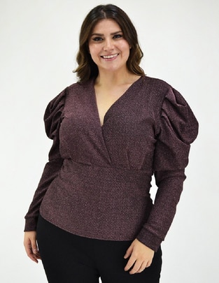 Blusa Roman Fashion manga larga para mujer