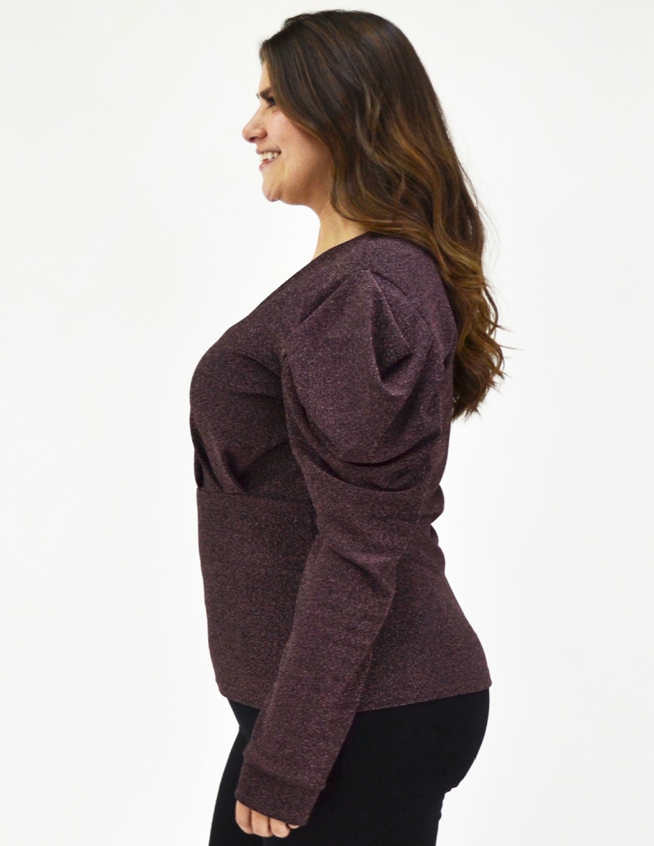 Blusa Roman Fashion manga larga para mujer