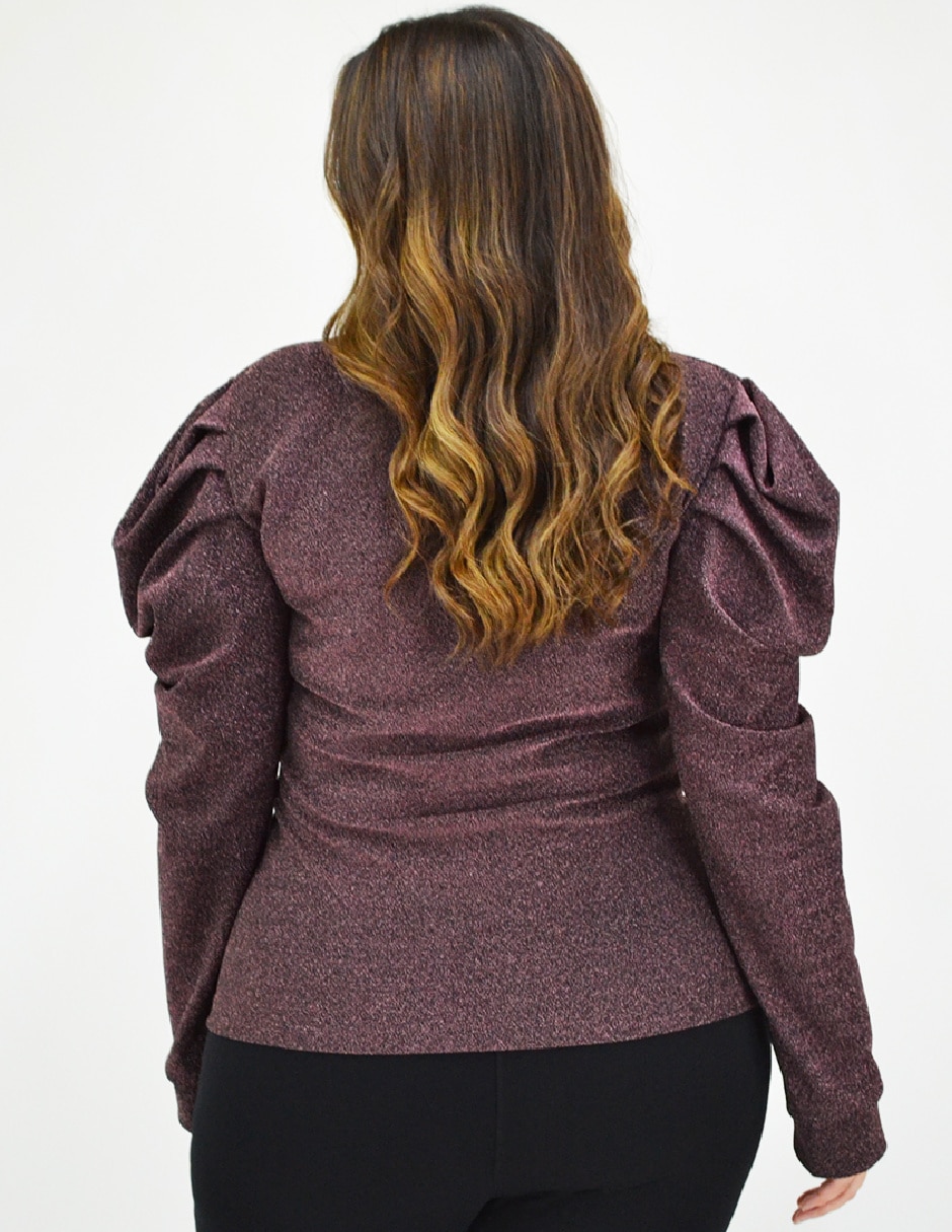 Blusa Roman Fashion manga larga para mujer