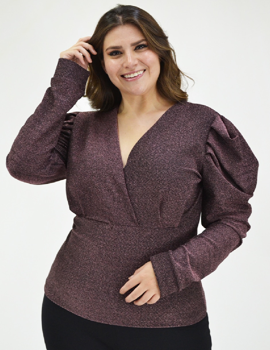 Blusa Roman Fashion manga larga para mujer