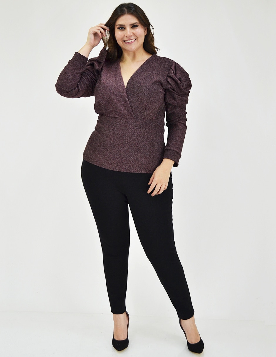 Blusa Roman Fashion manga larga para mujer