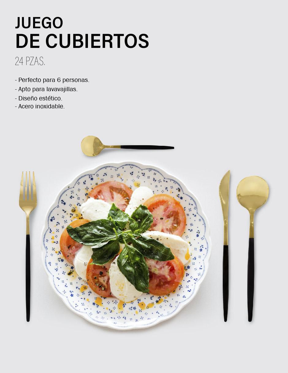 Set cubiertos de acero inoxidable 24 piezas