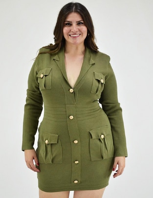 Vestido corto de fiesta escote V