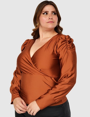 Blusa Roman Fashion manga larga para mujer