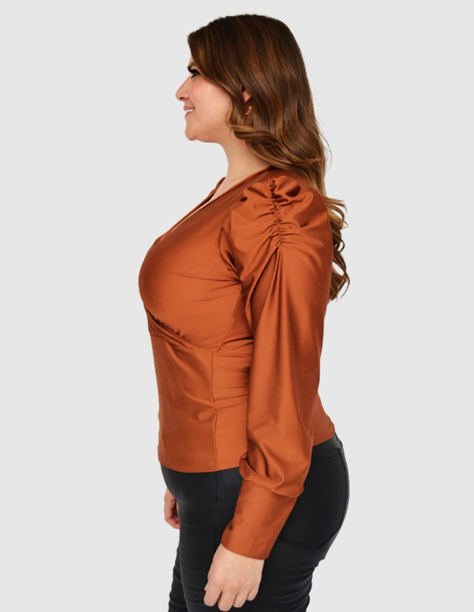 Blusa Roman Fashion manga larga para mujer