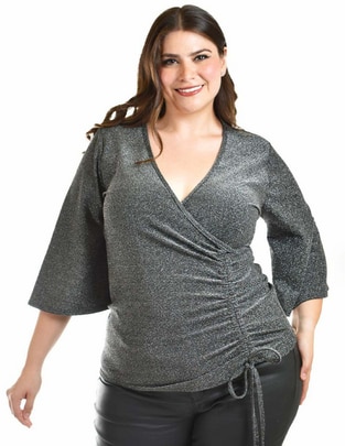 Blusa Roman Fashion manga 3/4 para mujer