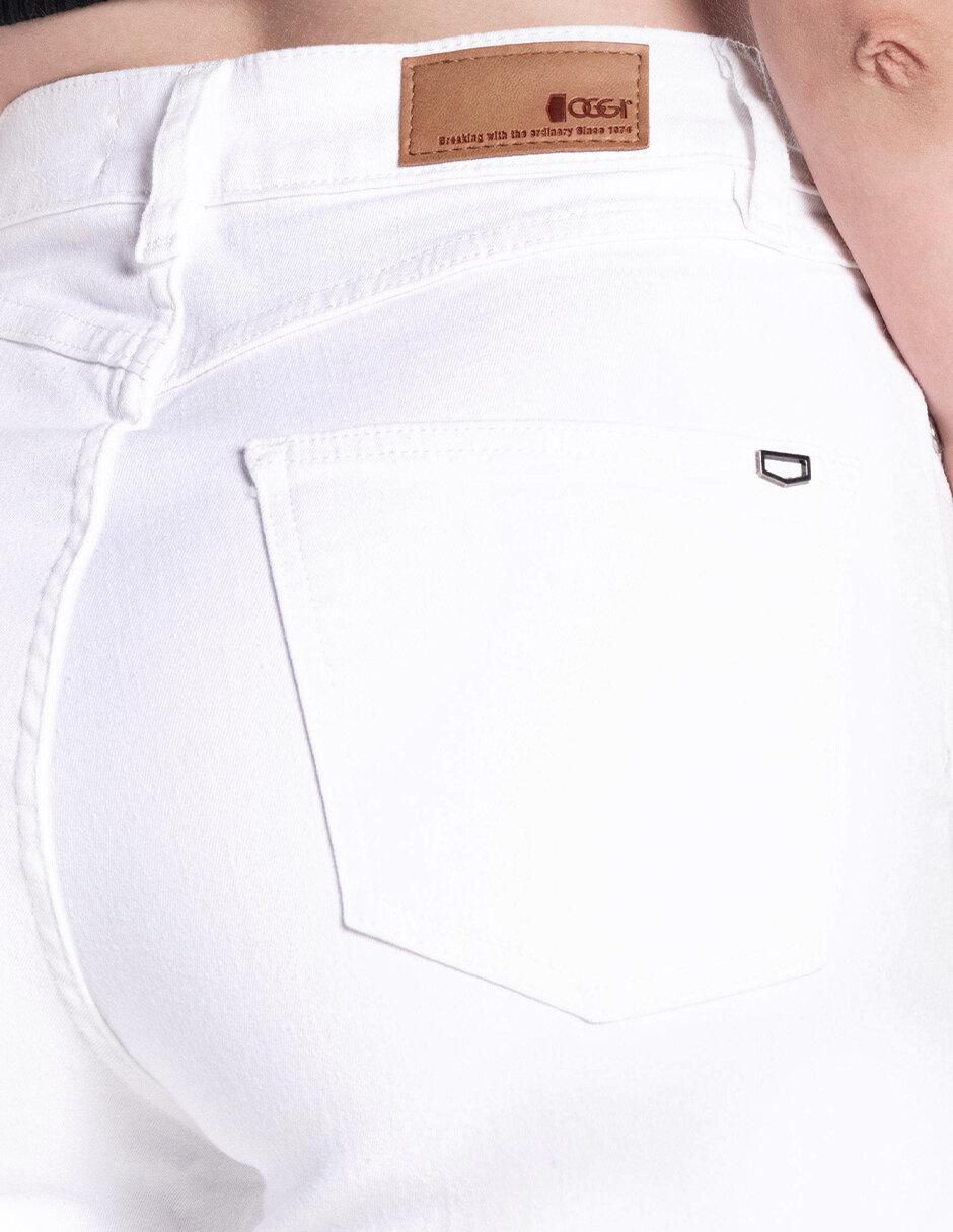 Jeans campana ruby blanco para mujer 3