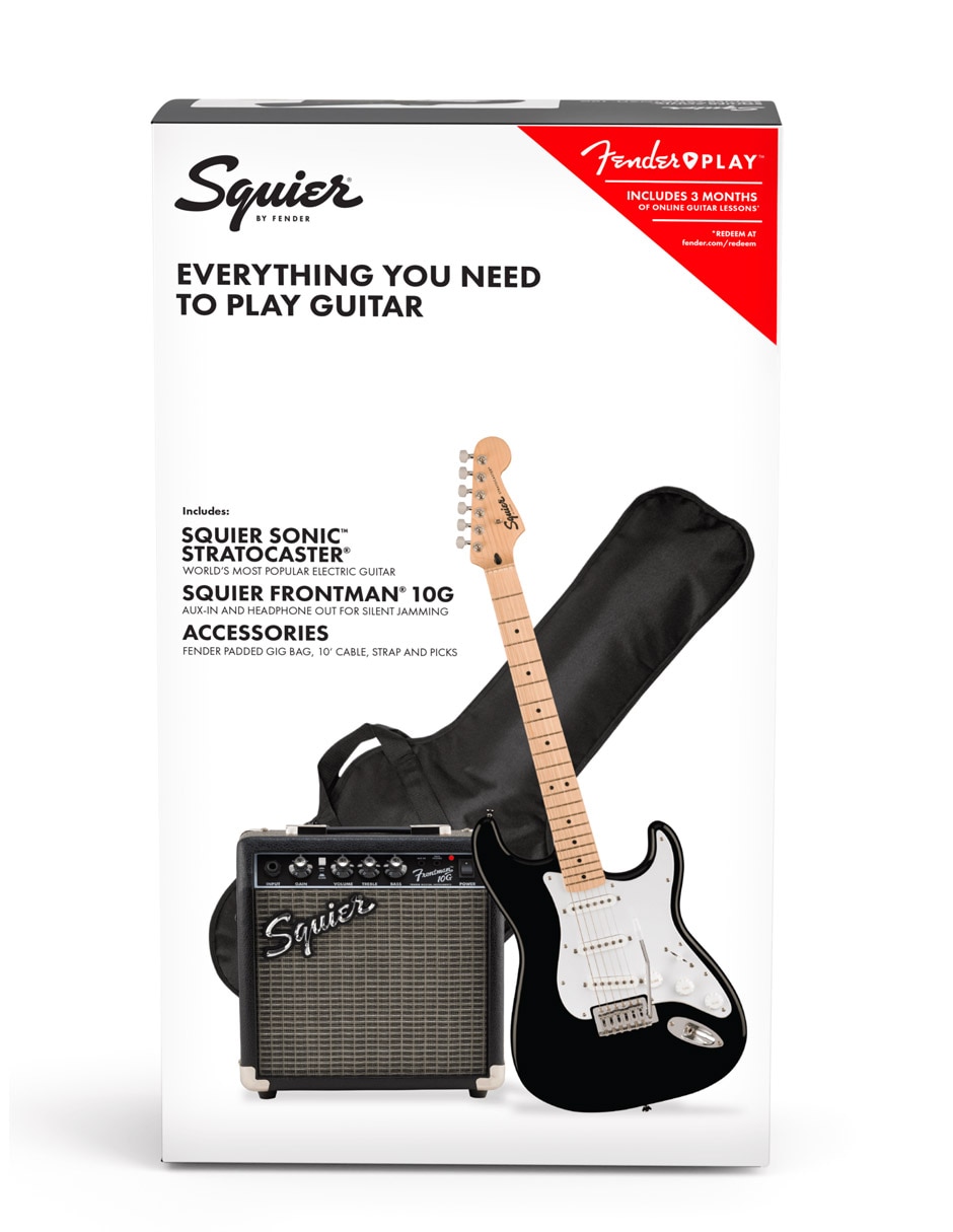 Guitarra eléctrica Squier Sonic Stratocaster Pack Black 4