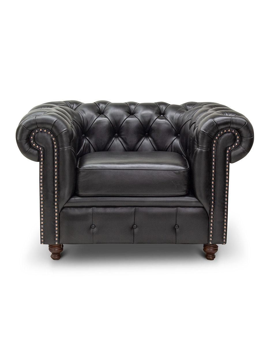 Sillón Chesterfield de piel