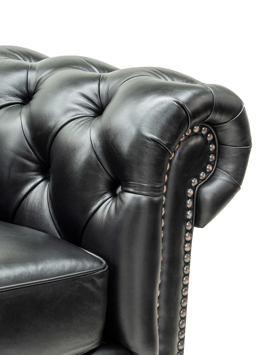 Sillón Chesterfield de piel