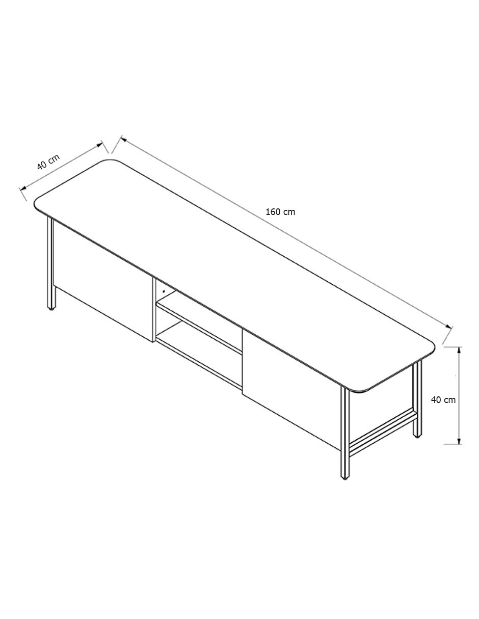 Mueble de TV armable Manhattan de MDF 8