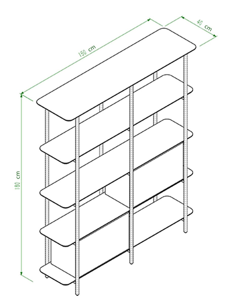 Librero armable Manhattan de MDF 10