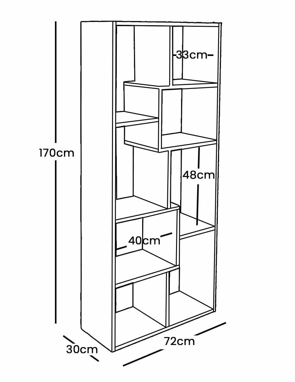 Librero armable de melamina 10
