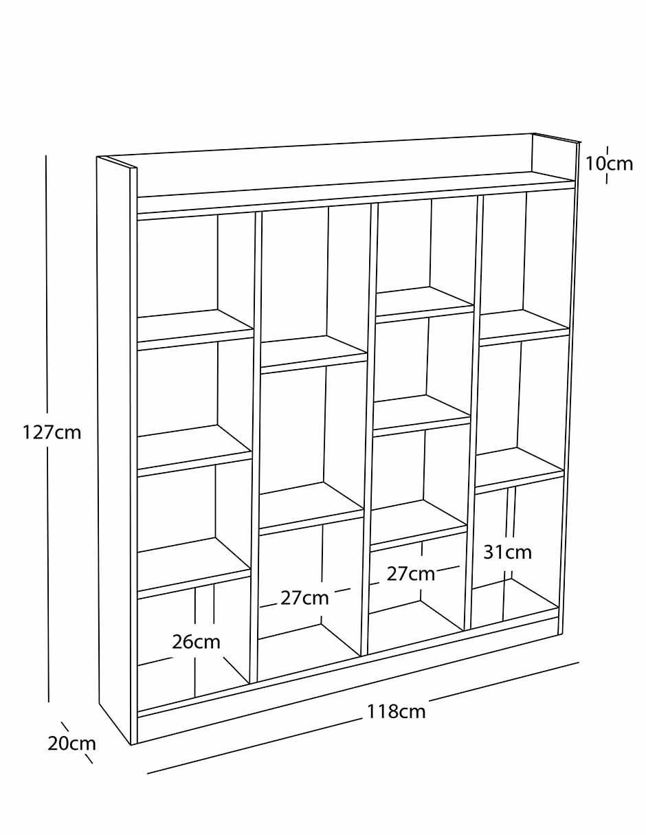 Librero armable de melamina 10
