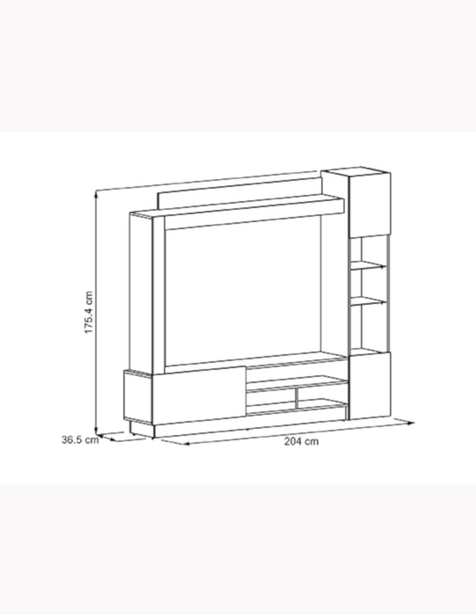 Mueble de TV armable Nizza de melamina 6