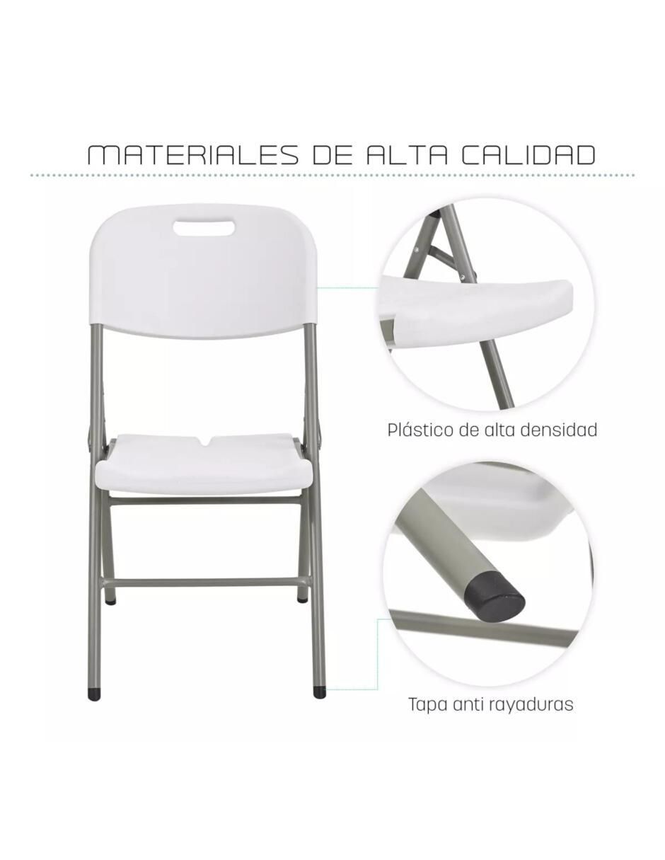 Juego de sillas 4 piezas de plástico 6