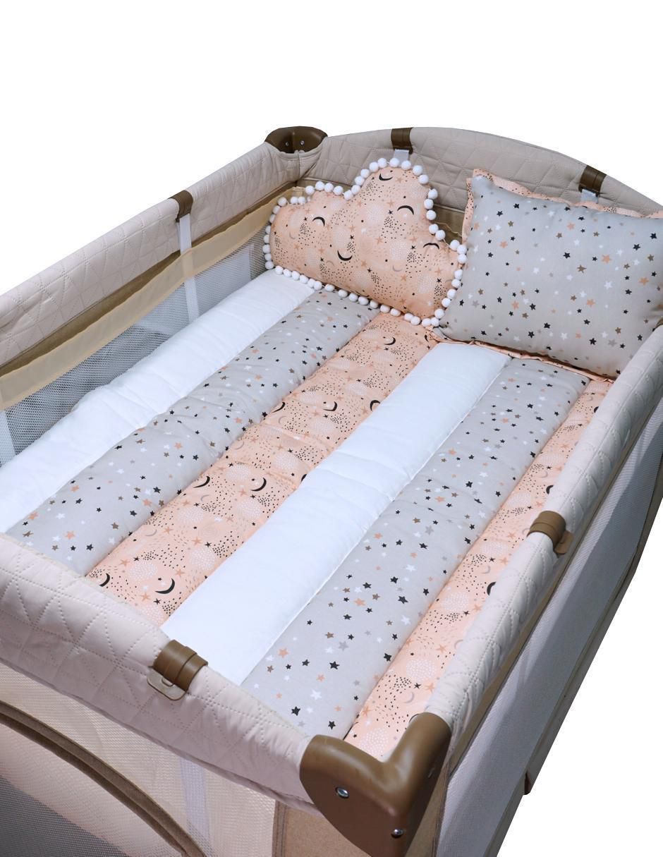 Juego de cuna Lunas infantil unisex 5 piezas 8