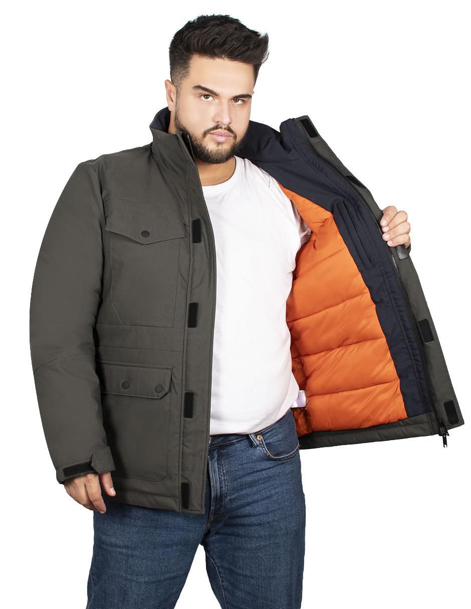 Chamarra casual impermeable con bolsillos para hombre 4