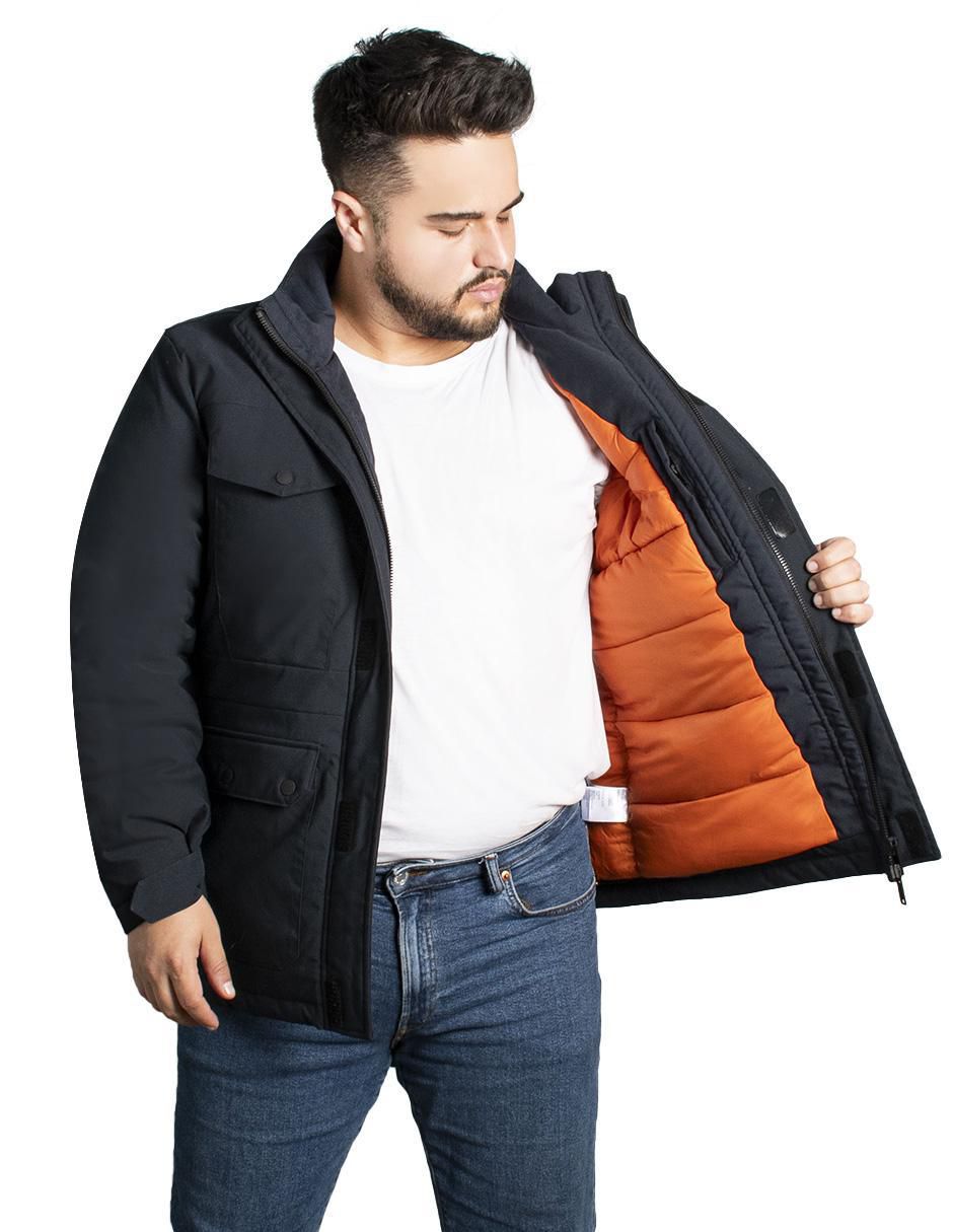Chamarra casual impermeable con bolsillos para hombre 2