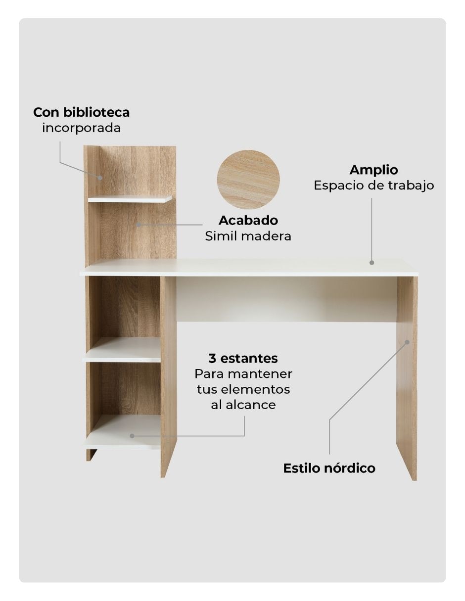 Escritorio armable Nórdico Top Living de MDF