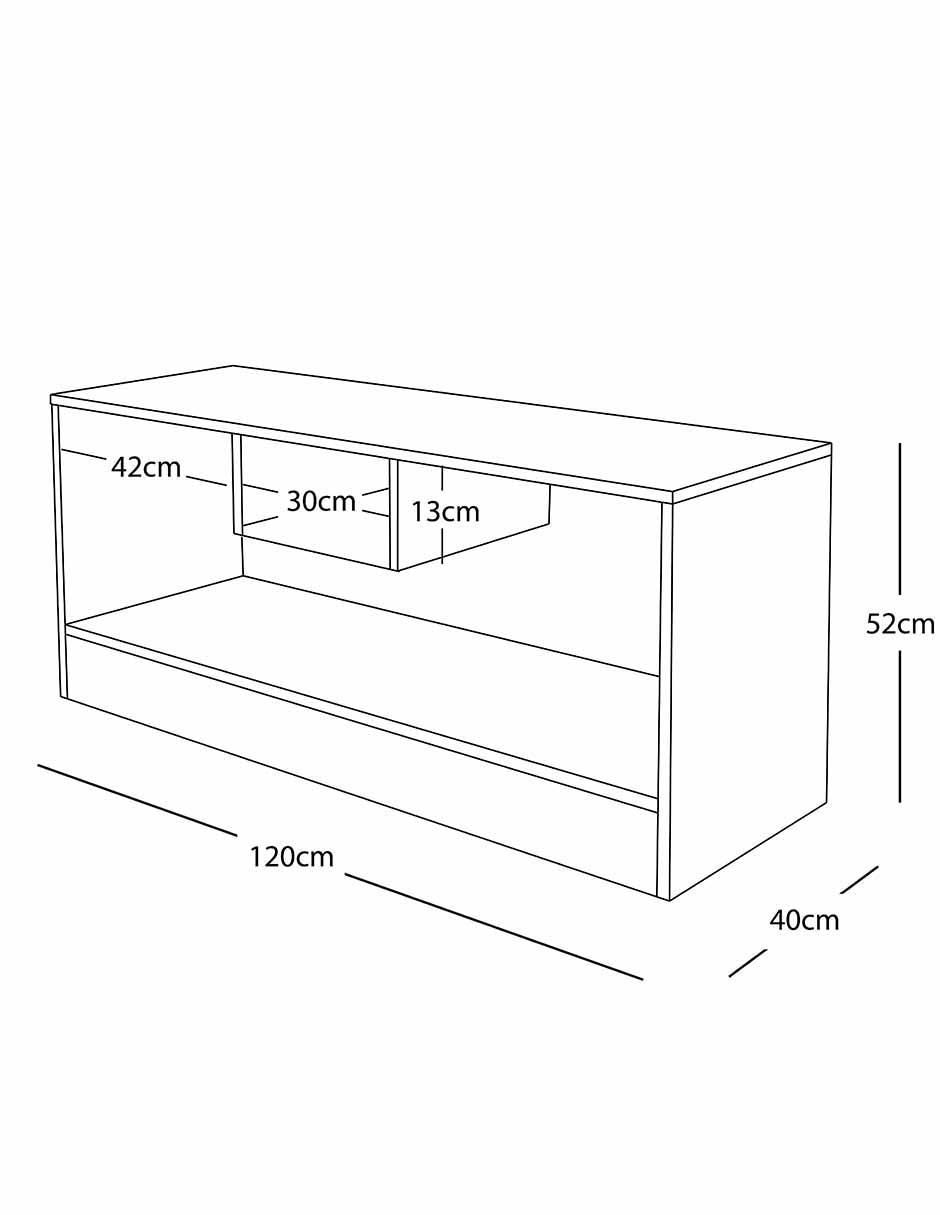 Mueble de TV armable Libano de melamina 8